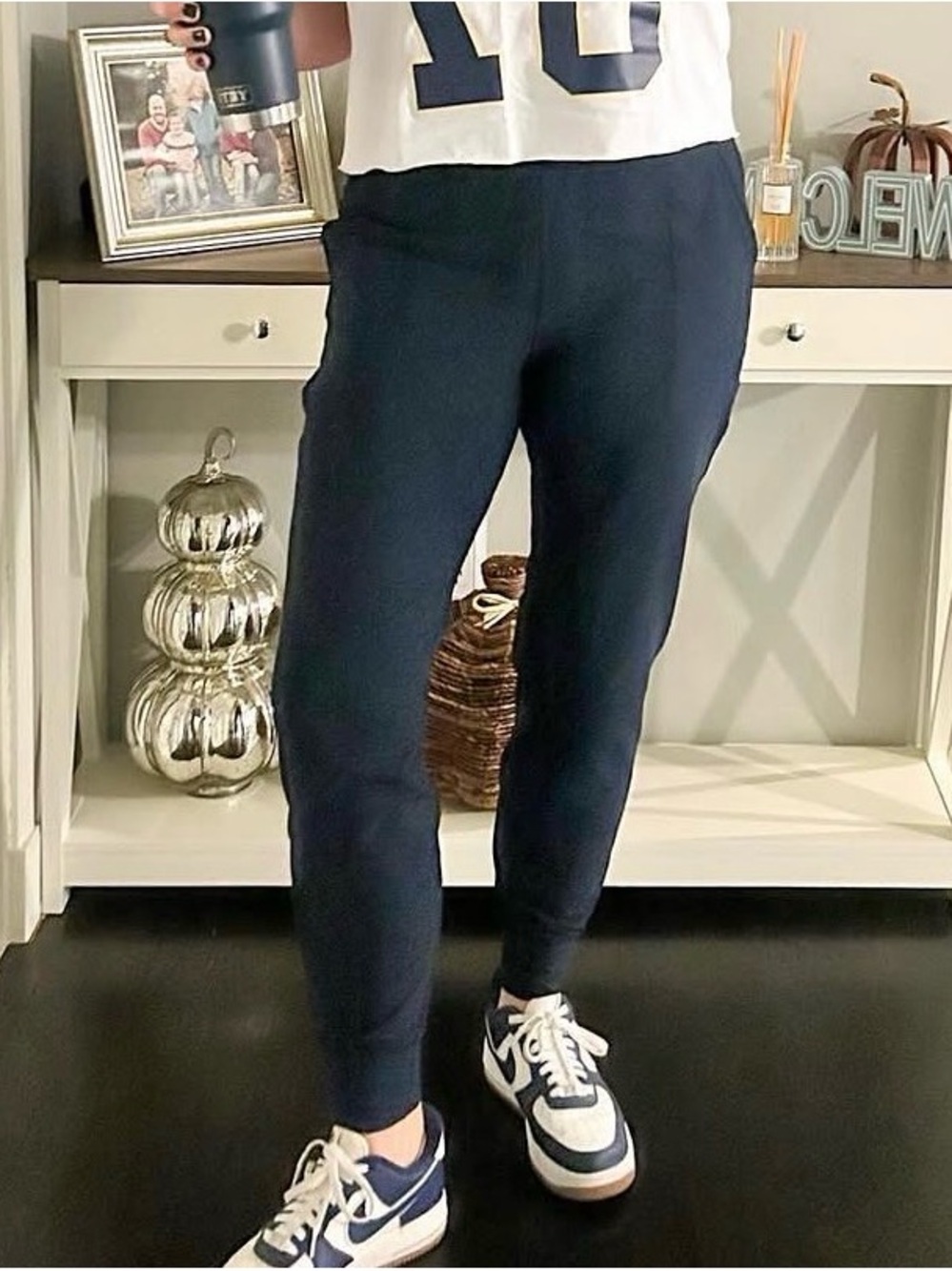 Old Navy PowerSoft High-Waist Jogger Pants - Large Tall - Navy Blue